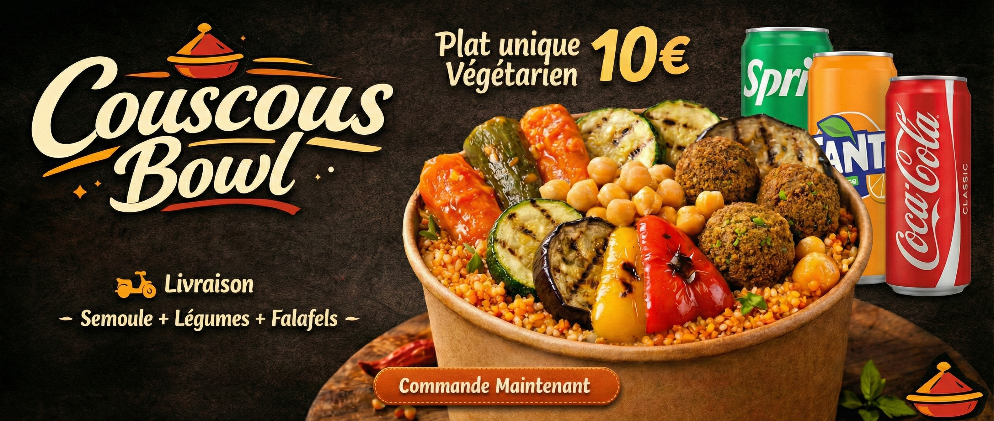 Couscous végétarien avec légumes frais